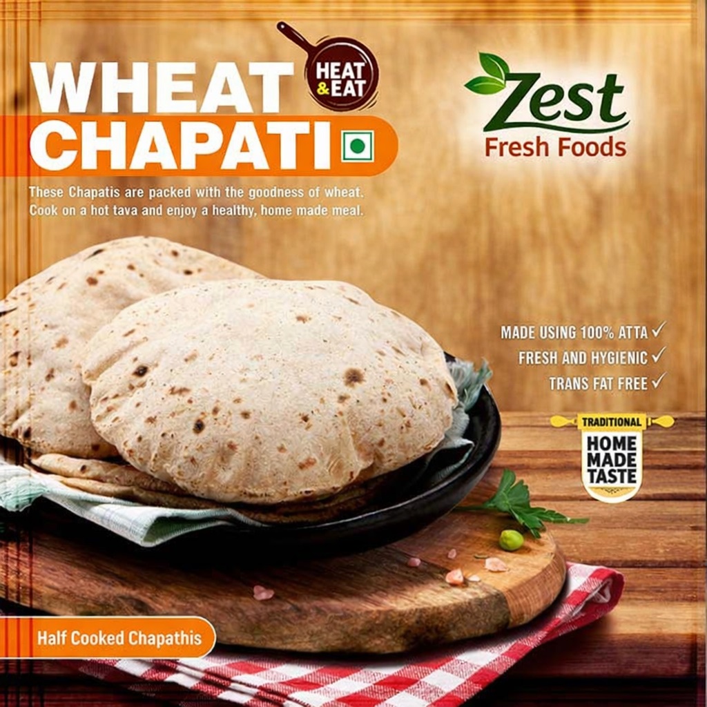 half cooked chapathi